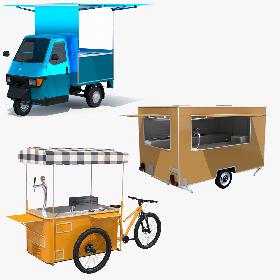 Street Food Vehicles 3D model